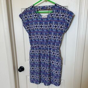 Pink Republic Blue Geometric Mini Dress